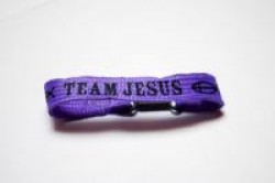 Браслет тканевый Team Jesus. Команда Иисуса. Сиреневый.