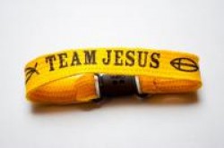 Браслет тканевый Team Jesus (команда Иисуса) Желтый