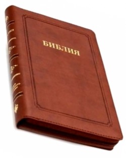 Библия. Синодальный перевод 055MZTiG ИИЖ среднего формата на молнии (цвет коричневый)