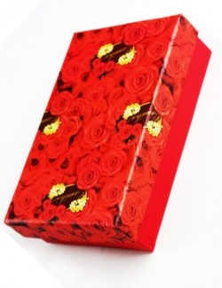 Подарочная коробка (125 х 85 х 40 мм). Красные розы